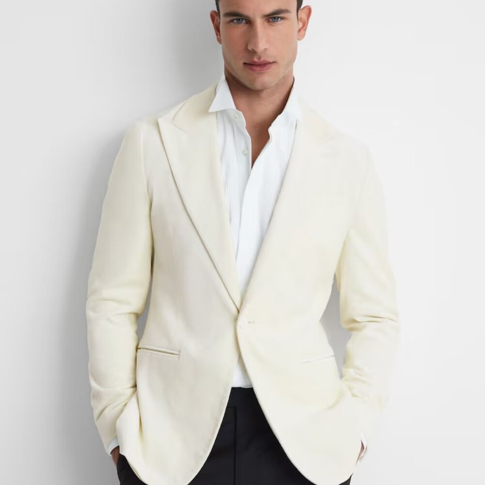 Reiss Ivory Velvet Dinner jacket